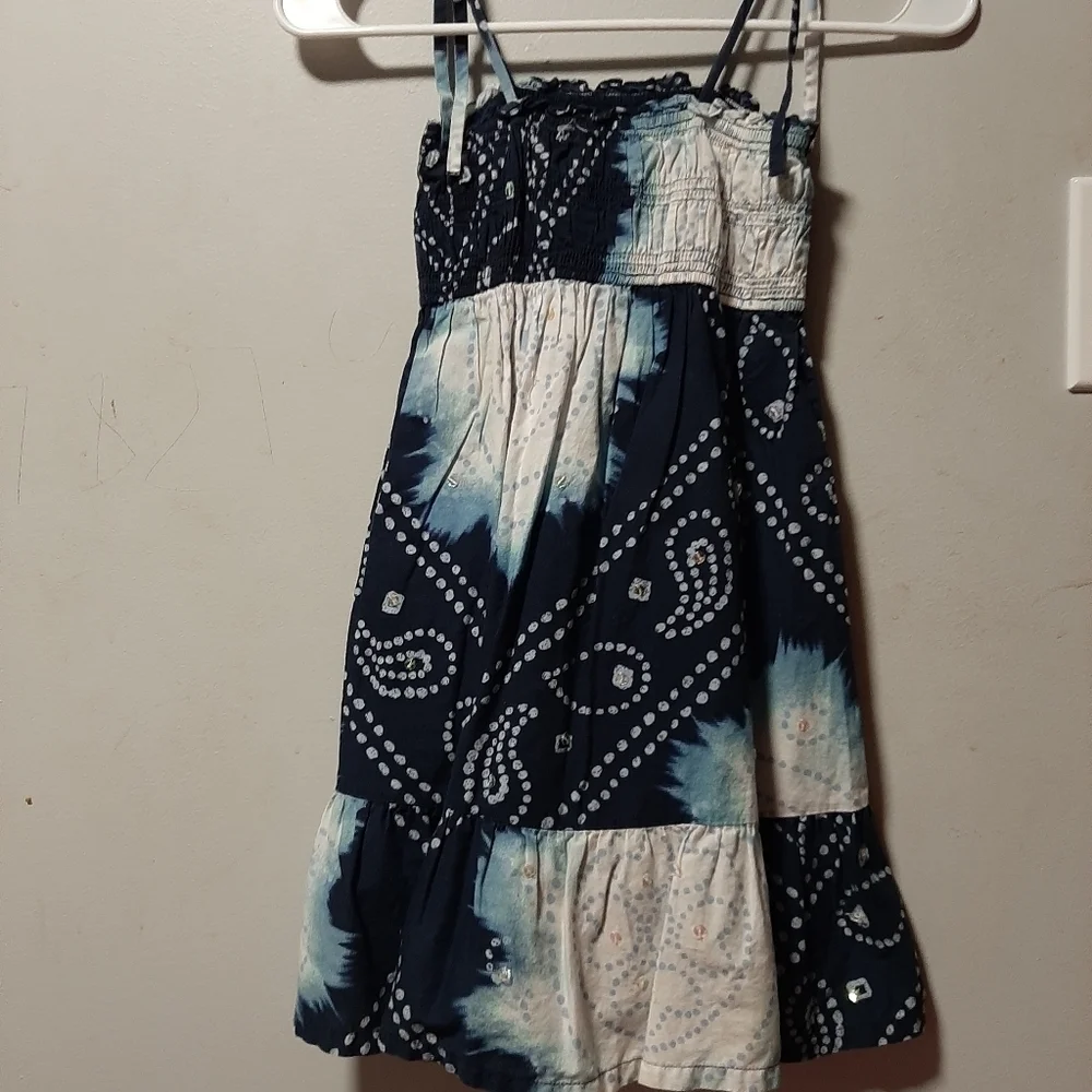 GAP kids sleeveless blue print sundress. Size XS